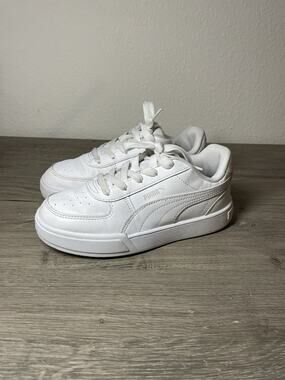 Puma Caven White/Gray Violet Kids Sneakers Size 2C 396317-01